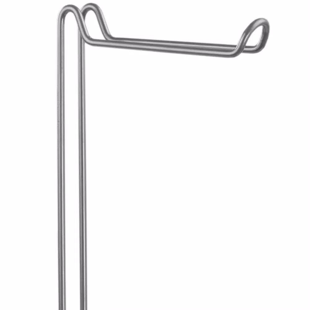 Home Basics Seville Freestanding Toilet Paper Holder with Storage Base in Satin Nickel