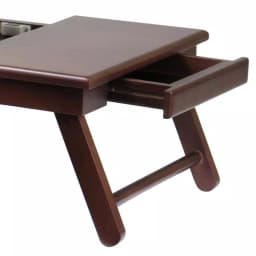 Winsome Alden Solid Wood Lap Desk with Flip Top and Pull-Out Drawer, Antique Walnut Finish thumbnail 5
