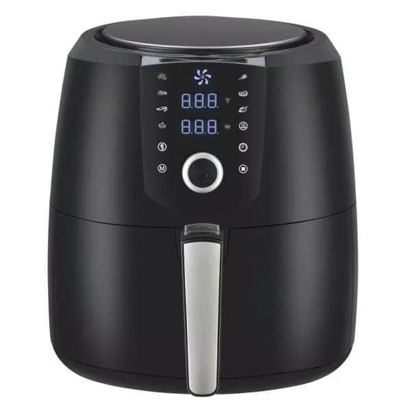 Emerald 5.5 Qt. Digital XL Air Fryer, 1800W with 7 Presets and Keep Warm Function, Black