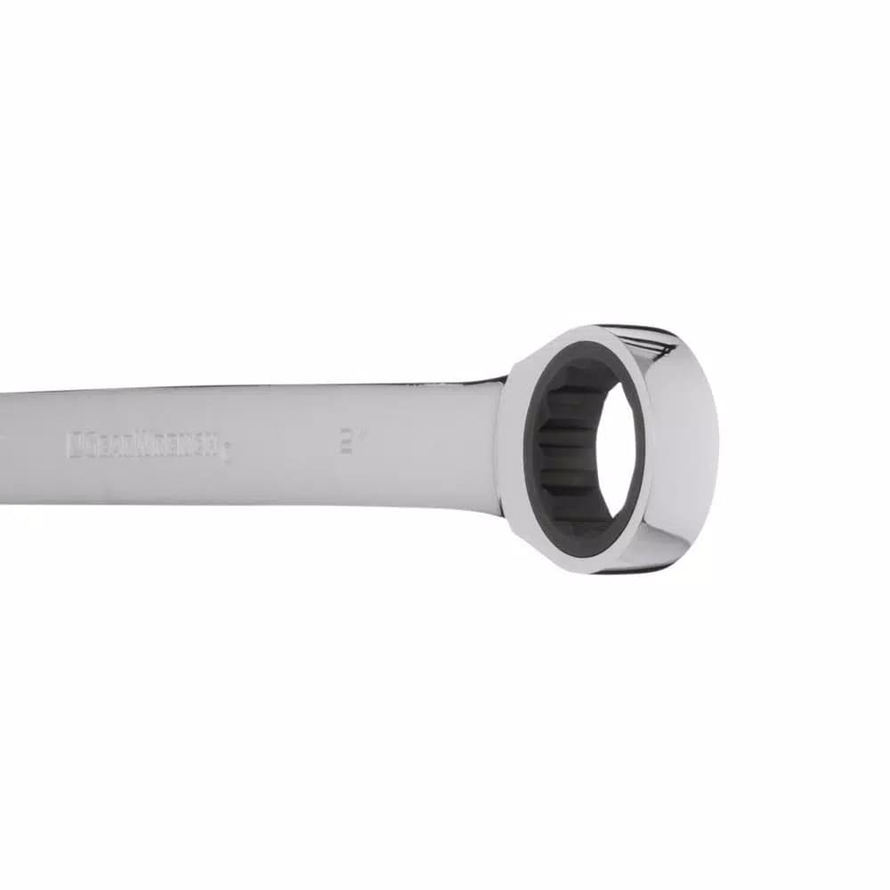 GearWrench 2 in. Jumbo Combination Ratcheting Wrench, 12-Point, Chrome Finish