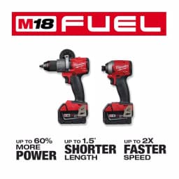 Milwaukee M18 FUEL 18V Brushless Hammer Drill and Impact Driver 2-Tool Combo Kit with 5.0Ah Battery thumbnail 3