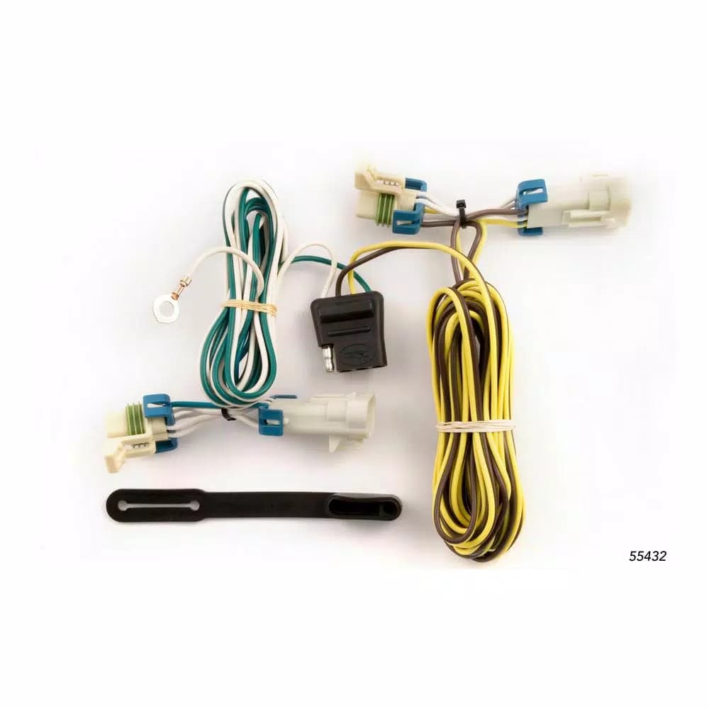 CURT Custom Vehicle-Trailer Wiring Harness, 4-Way Flat, for Chevrolet Cobalt, HHR, Pontiac G5, Pursuit Coupe