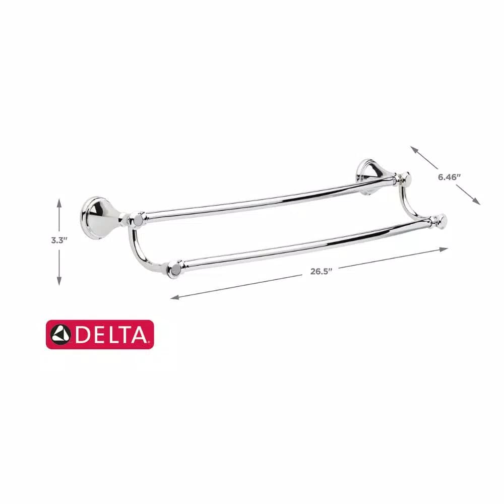 Delta Cassidy 24 in. Double Towel Bar in Polished Chrome