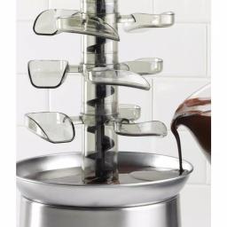 Nostalgia 3-Tier Stainless Steel Cascading Fondue Fountain with Auger-Style Flow thumbnail 3