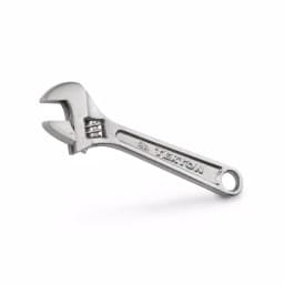 TEKTON 4 in. Adjustable Wrench, Carbon Steel with Satin Chrome Finish thumbnail 1