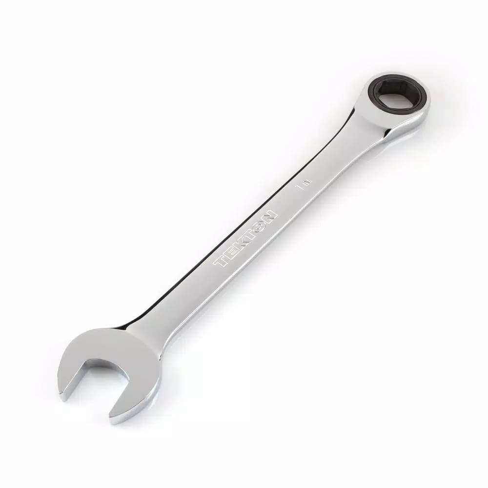 TEKTON 1 in. Ratcheting Combination Wrench, 72-Tooth, 6-Point Box End