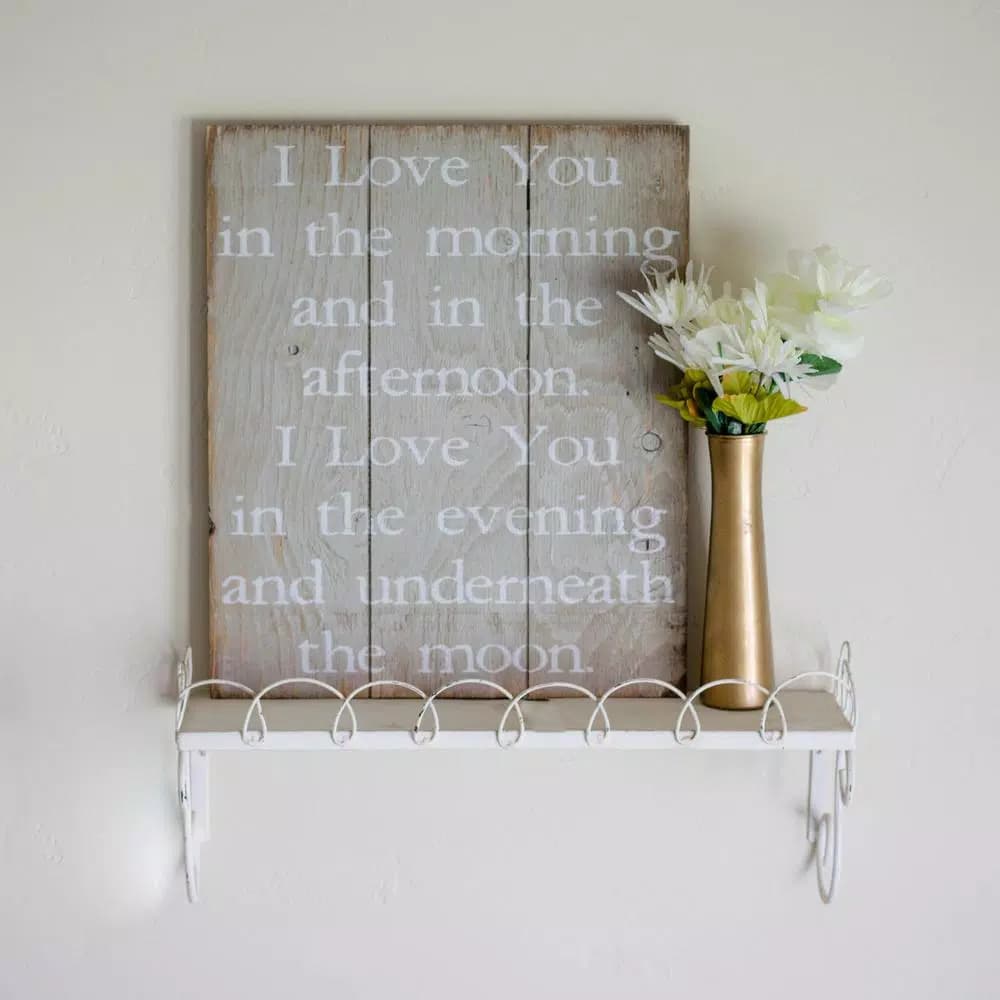 Unbranded Boulder Innovations "I Love You In The Morning" 16 x 19 in. Printed Wood Wall Art
