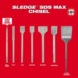 Milwaukee 16 in. SDS-Max SLEDGE Steel Bull Point Chisel Bit thumbnail 5