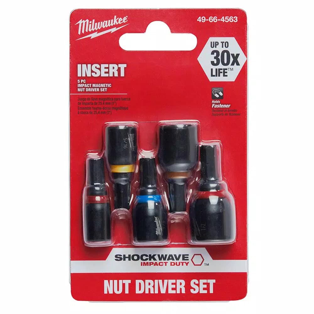 Milwaukee SHOCKWAVE Impact Duty Insert Magnetic Nut Driver Set, 5-Piece