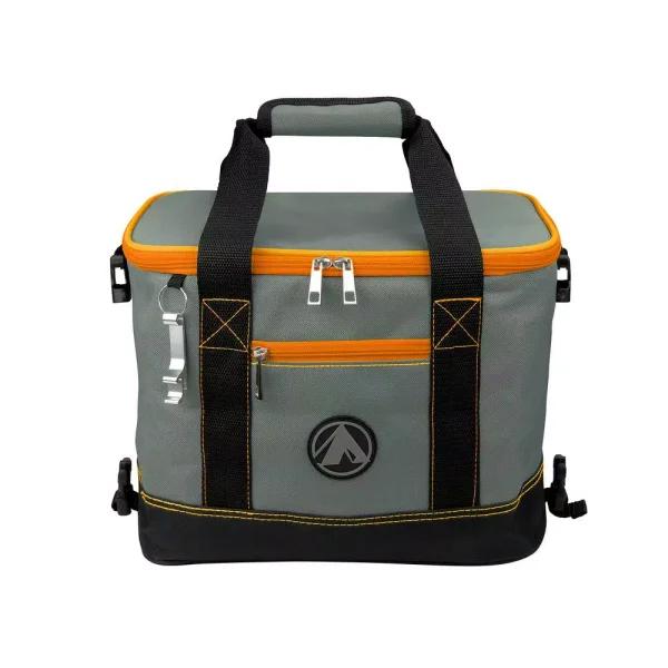 GigaTent Collapsible Soft-Side Insulated Cooler with 2 Cargo Pockets and Bottle Opener - Orange