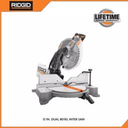 RIDGID 12 in. 15 Amp Dual Bevel Corded Compound Miter Saw with LED thumbnail 2