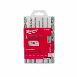 Milwaukee 7-Piece Carbide Hammer Drill Bit Set with 3-Flat Secure-Grip thumbnail 3