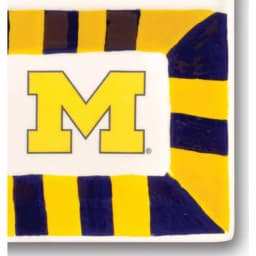 Magnolia Lane Michigan Ceramic 4-Section NCAA Collegiate Tailgating Serving Platter thumbnail 2