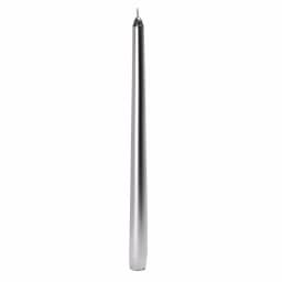 Zest Candle 12-Pack Metallic Silver Taper Candles, 12 in. thumbnail 2