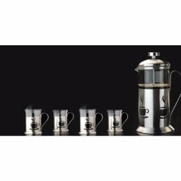 BergHOFF CooknCo 2.5-Cup Stainless Steel and Glass French Press Coffee Maker thumbnail 3
