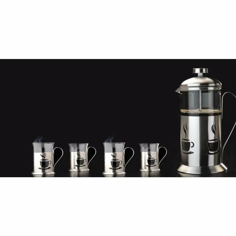 BergHOFF CooknCo 2.5-Cup Stainless Steel and Glass French Press Coffee Maker