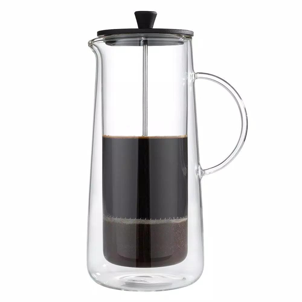 ZASSENHAUS Aroma 6-Cup Double Wall Borosilicate Glass French Press Coffee Maker, 25 fl. oz.