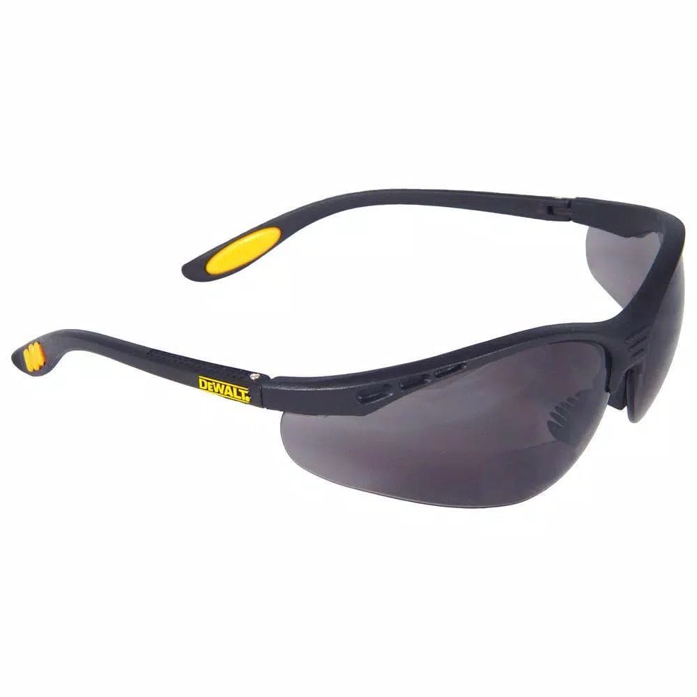 DEWALT Reinforcer RX Bifocal Safety Glasses, 2.5 Diopter, Smoke Lens
