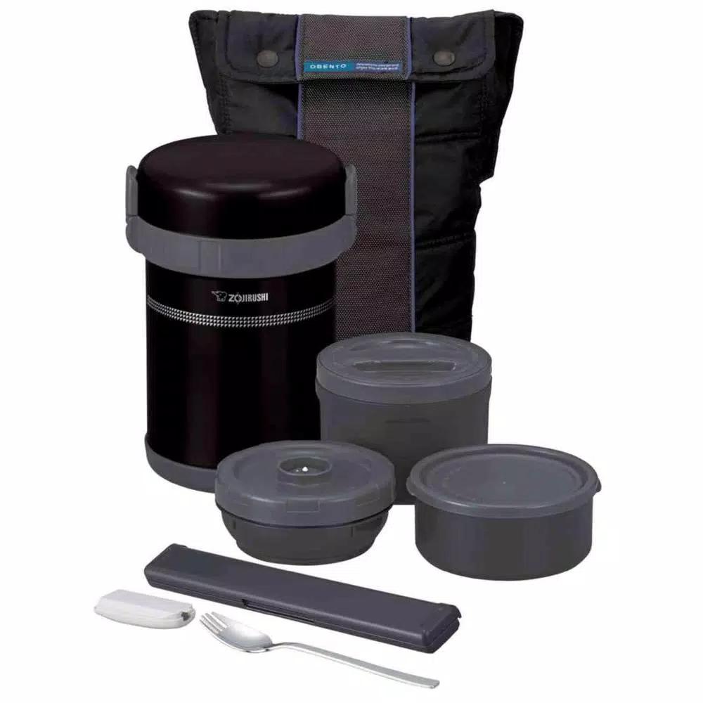 Zojirushi Classic Bento Stainless Steel Insulated Lunch Jar with 12-Piece Set