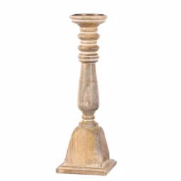 Unbranded Natural Wood Rustic Candle Holder Set of 5, Southwestern Style Candlesticks thumbnail 2