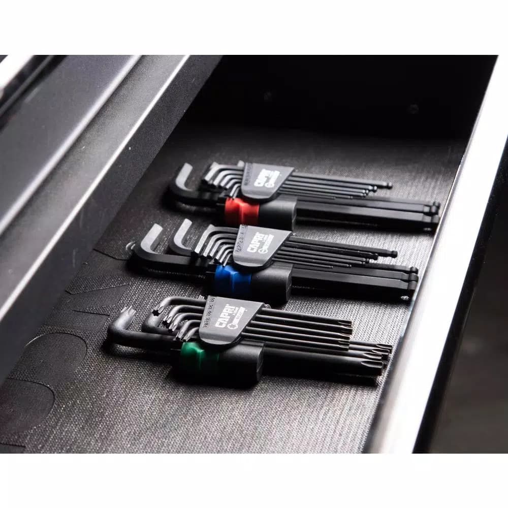 Capri Tools S2 Steel Long Arm Torx Key Wrench Set, 9-Piece