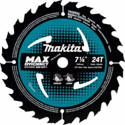 Makita 7-1/4 in. 24T Carbide-Tipped Ultra-Thin Kerf Framing Circular Saw Blade thumbnail 1