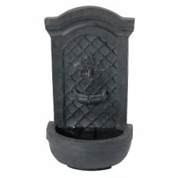 Sunnydaze Decor Rosette Leaf Electric Outdoor Wall Fountain, Black thumbnail 1