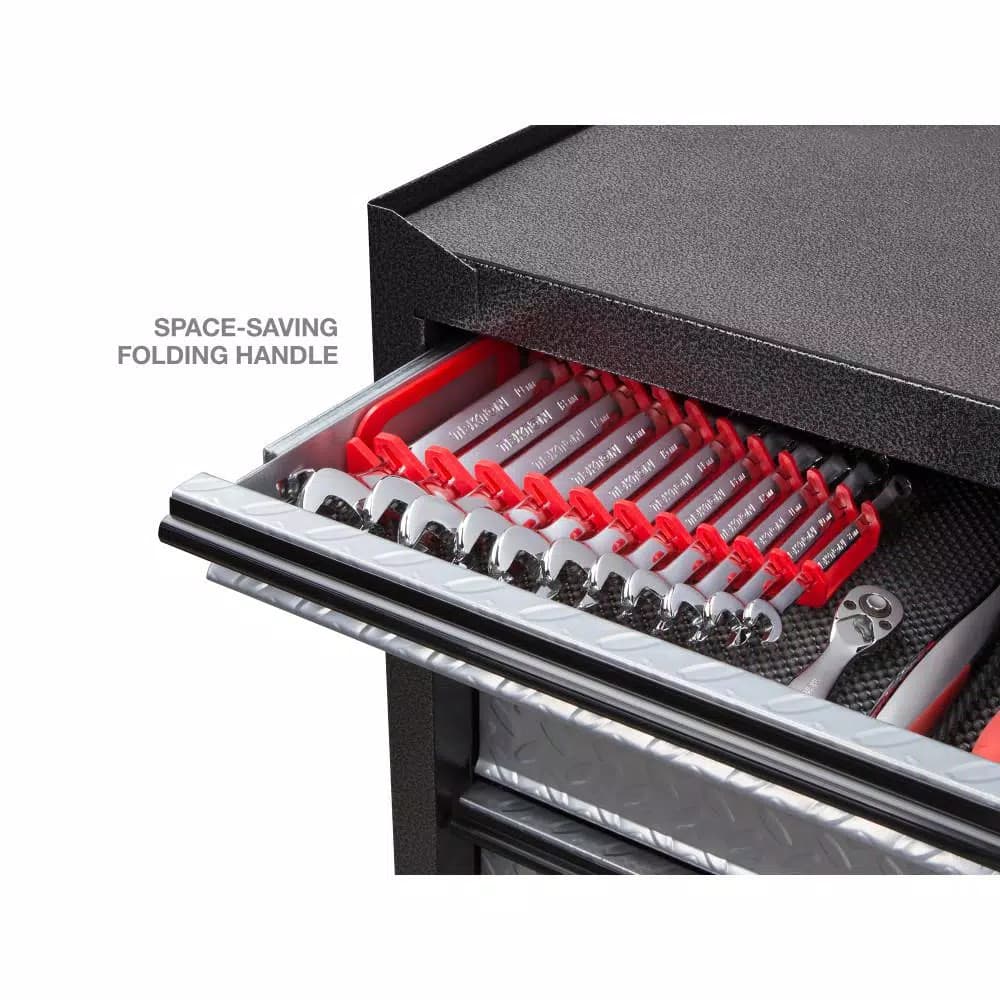 TEKTON 11-Tool Store-and-Go Wrench Rack Keeper, Red