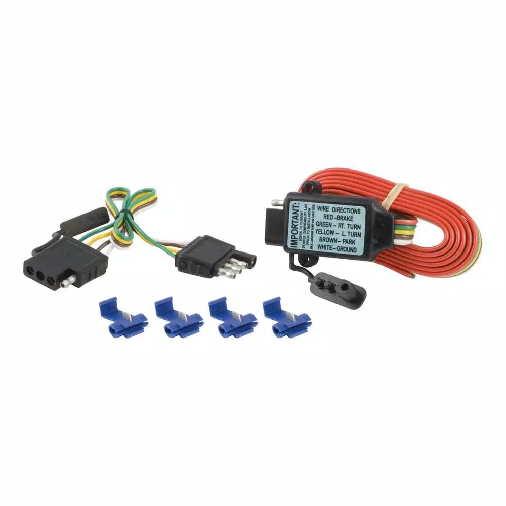 CURT 3-to-2-Wire Taillight Converter with 4-Way Flat Connector