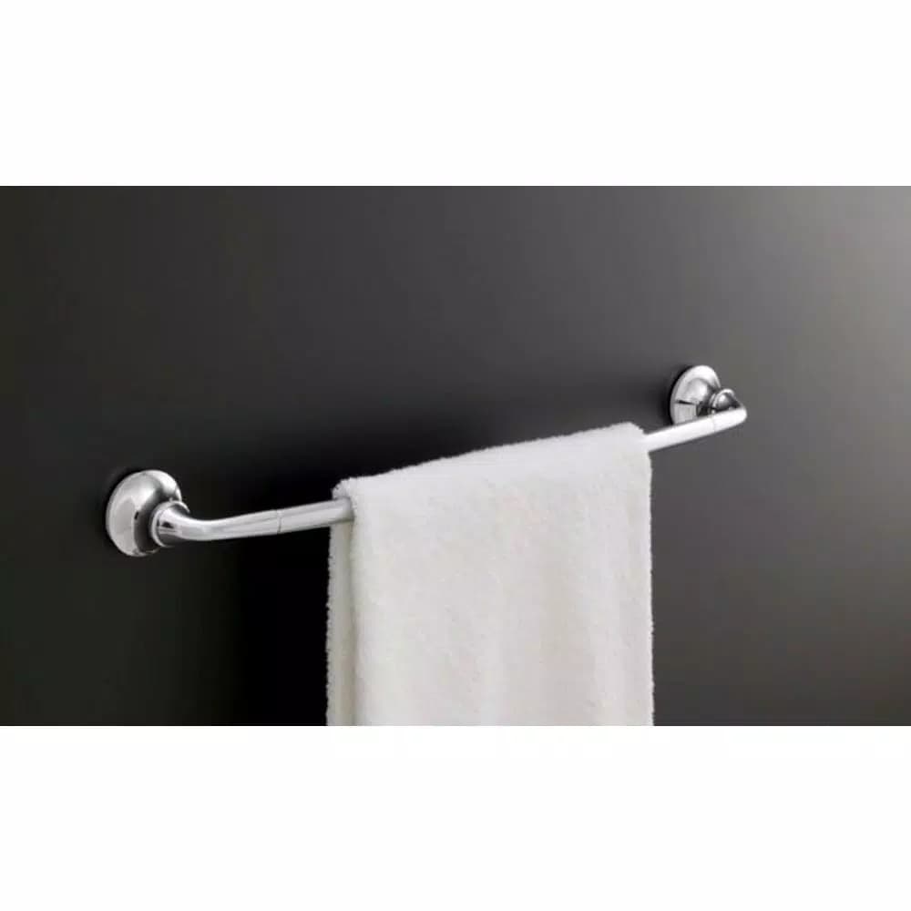 Kohler Forte Sculpted 24 in. Single Towel Bar, Polished Chrome