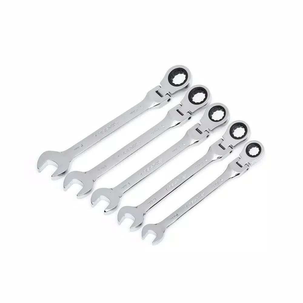 Husky 10-Piece Flex-Head Ratcheting Wrench Set, SAE and Metric