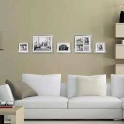 Stonebriar Collection Silver Metal Shadow Box Picture Frame Set, 5-Piece Gallery Wall Decor with White Mats thumbnail 10