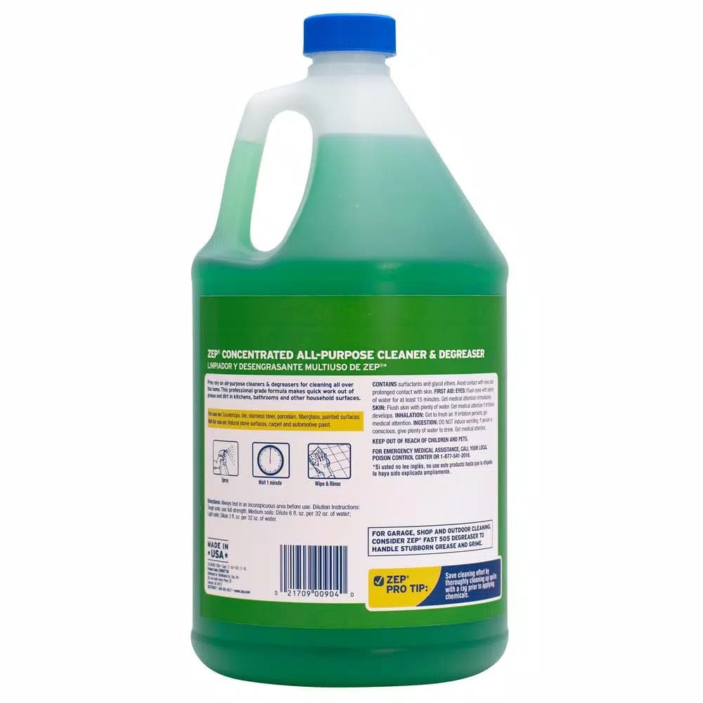 Zep All-Purpose Cleaner and Degreaser, 1 Gallon Concentrated (Case of 4)