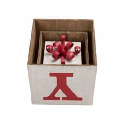 Glitzhome 31.89 in. Wooden Block Wording Porch Sign - JOY Festive Holiday Decor thumbnail 5