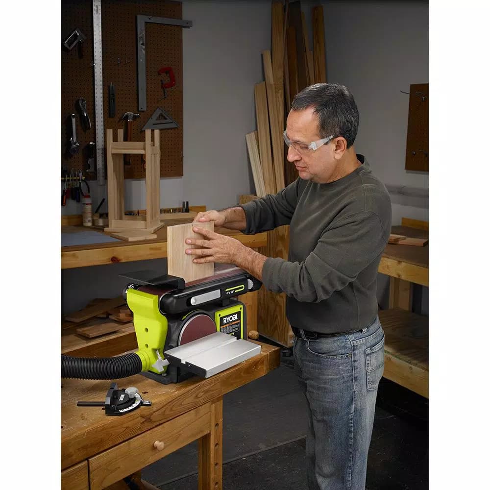 RYOBI 4 in. x 36 in. Belt and 6 in. Disc Sander, 120 V