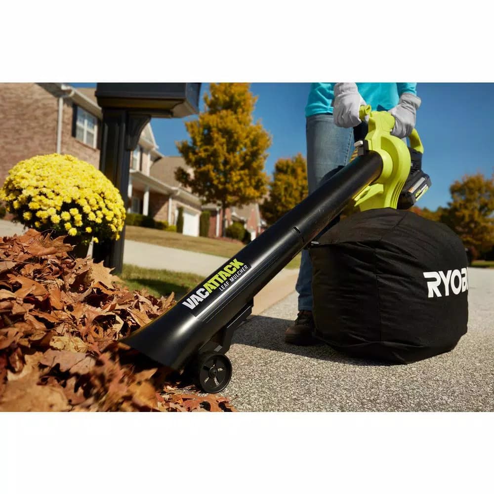 RYOBI 40V VAC ATTACK Cordless Leaf Vacuum and Mulcher, Tool Only