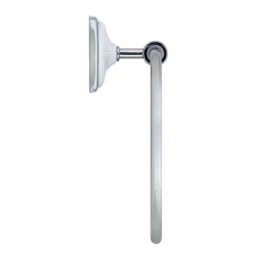 MODONA ARORA White Porcelain and Polished Chrome Towel Ring