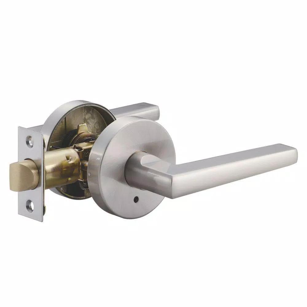 Toledo Fine Locks Tarragona Satin Nickel Privacy Bed/Bath Door Lever Set by Toledo Fine Locks