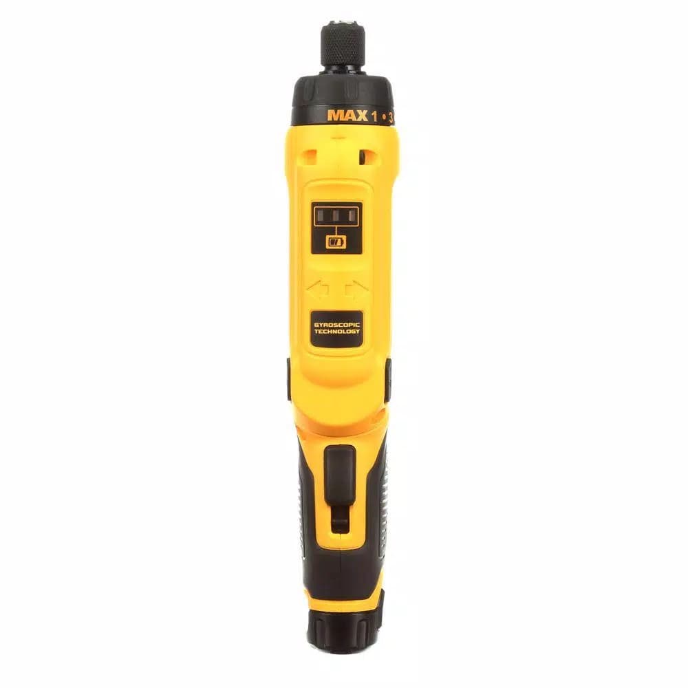 DEWALT 8V MAX Cordless Gyroscopic Screwdriver Kit with 2 1.0 Ah Batteries, Charger & Bag