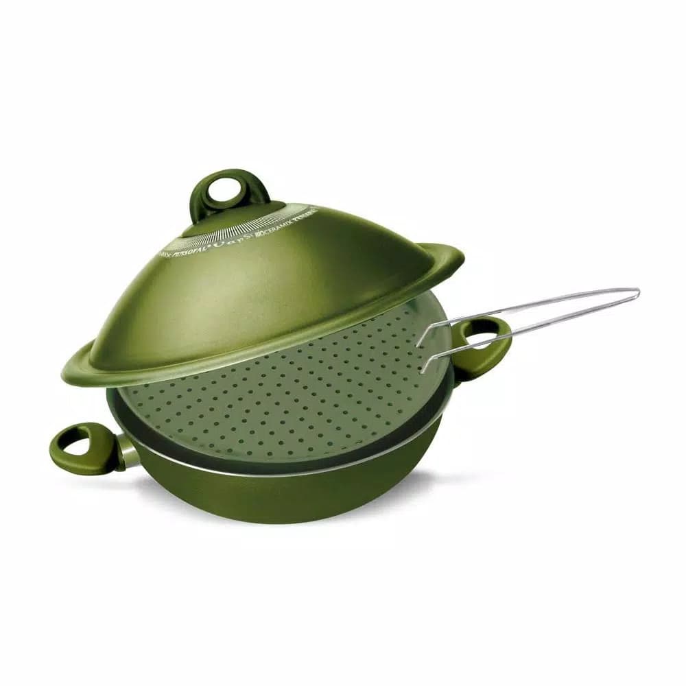 Pensofal Terre di Siena VapSi 4-Piece Wok and Steamer Set with Bioceramix Non-Stick Coating