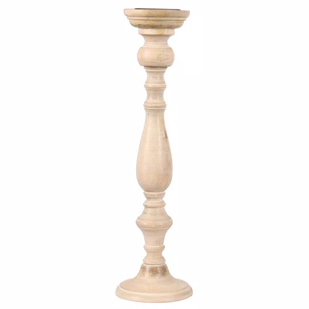 Unbranded Natural Wood Rustic Candle Holder Set of 5, Southwestern Style Candlesticks