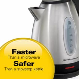 Hamilton Beach 1.7L Stainless Steel Electric Kettle, 7-Cup Rapid Boil thumbnail 2