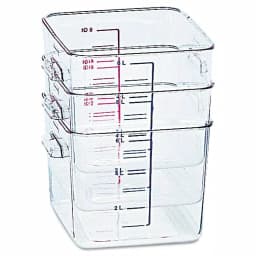Rubbermaid Commercial Products Rubbermaid Commercial 2 Qt. Clear Space Saving Square Food Storage Container thumbnail 2