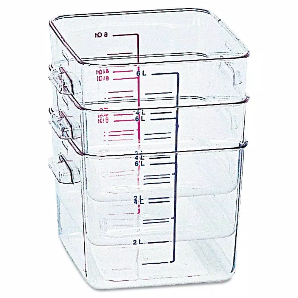 Rubbermaid Commercial Products Rubbermaid Commercial 2 Qt. Clear Space Saving Square Food Storage Container