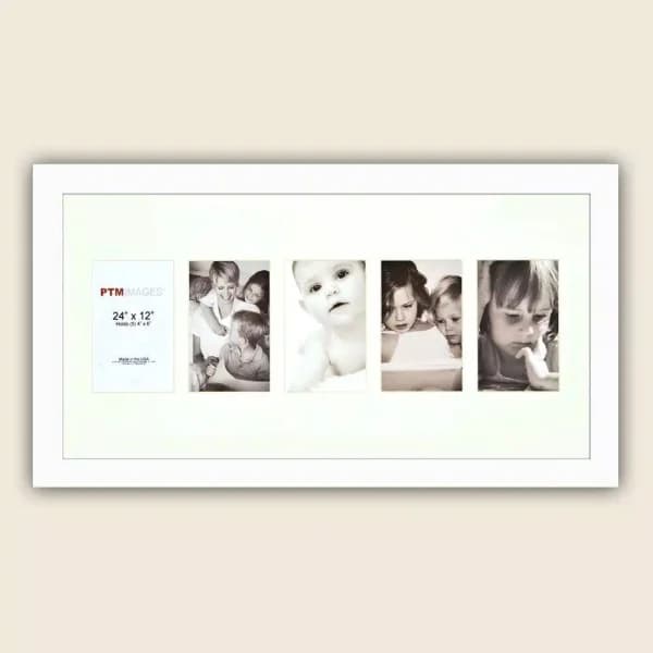 PTM Images White 5-Opening Photo Collage Frame Set (Set of 2) - Holds 4x6 in. Prints