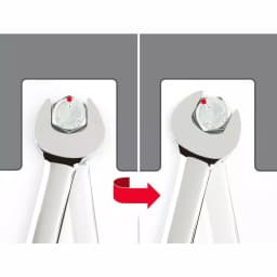 TEKTON 1/4 in. Flex-Head Ratcheting Combination Wrench, 72-Tooth, 6-Point thumbnail 9