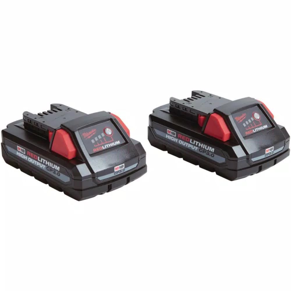 Milwaukee M18 REDLITHIUM HIGH OUTPUT CP 3.0Ah 18V Lithium-Ion Battery Pack (2-Pack)