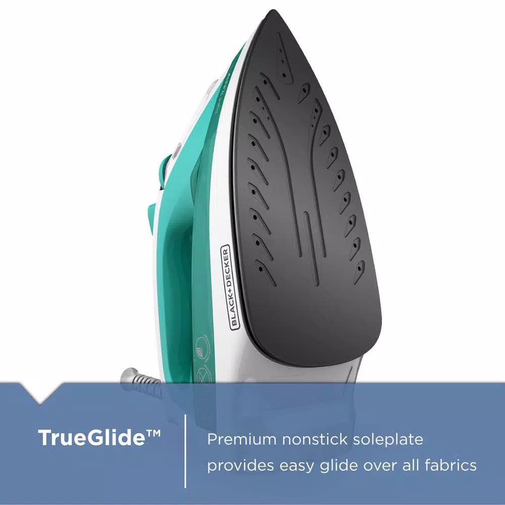 BLACK+DECKER Light 'N Easy Compact Steam Iron, 1200W, Teal
