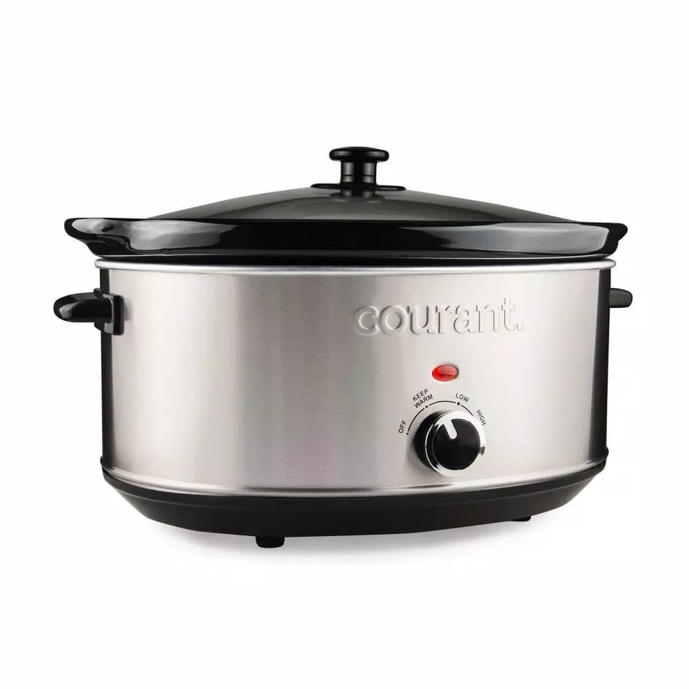 Courant 7 Qt. Stainless Steel Slow Cooker with Temperature Settings