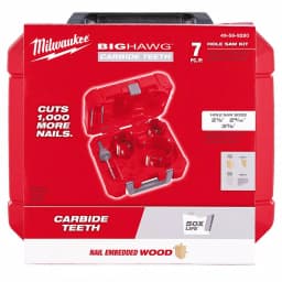 Milwaukee BIG HAWG Carbide Hole Saw Kit, 7-Piece Multi-Material Set thumbnail 6